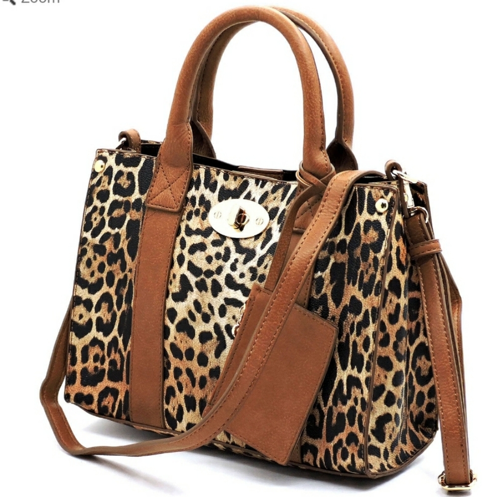 Leopard 3-in-1 Boxy Satchel